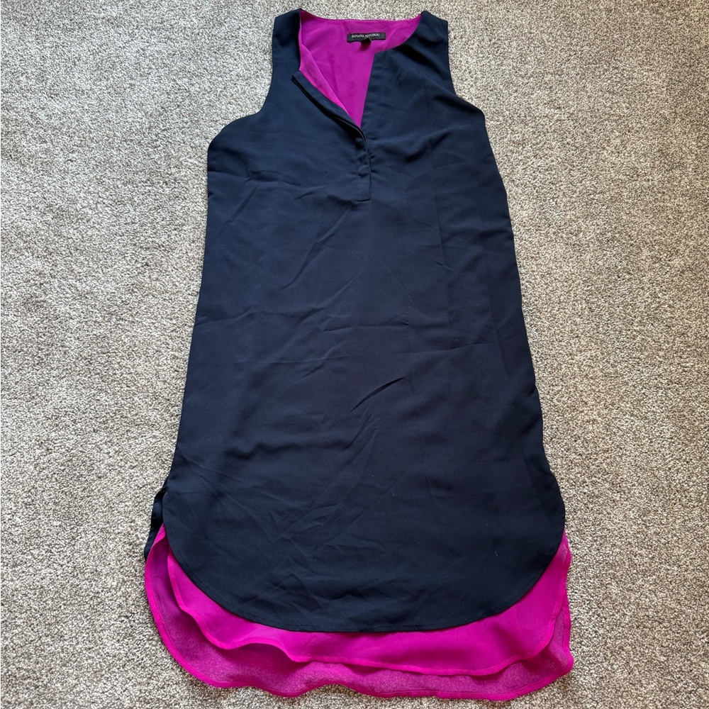 Banana Republic Black and Pink Mini Dress